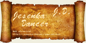 Jesenka Dancer vizit kartica